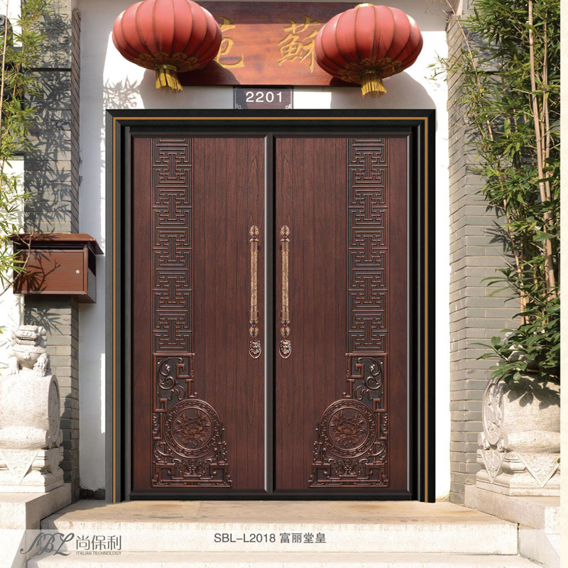 轻奢铝木装甲门