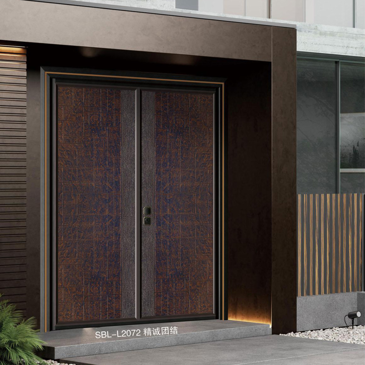 轻奢铝木装甲门