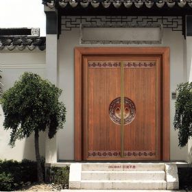 中式铜艺门20-6051川流不息