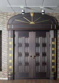 对开铜艺门20-6067八方来财