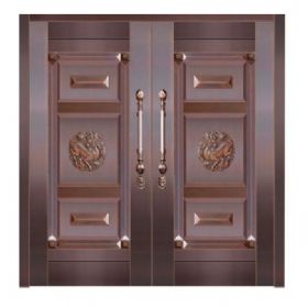 对开铜艺门20-6088威凤祥麟