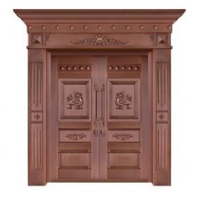 对开铜艺门20-6091麟凤芝兰