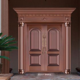 对开铜艺门20-6107国泰民安