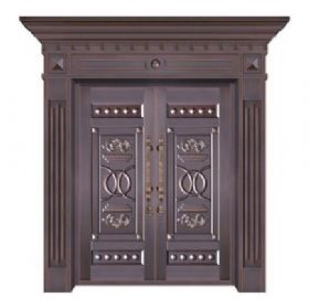 四开铜艺门20-6121心满意足