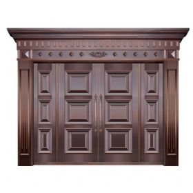 四开铜艺门20-6125三足鼎立