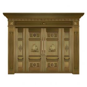 四开铜艺门20-6129顺水推舟