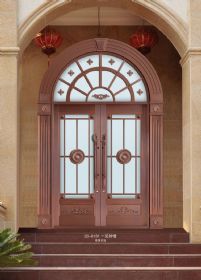 玻璃铜艺门20-6131一见钟情