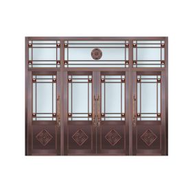 玻璃铜艺门20-6136温文尔雅