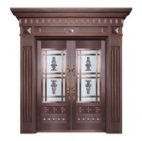 玻璃铜艺门20-6139生花妙笔