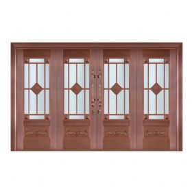 玻璃铜艺门20-6158胸怀大志