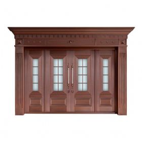 玻璃铜艺门20-6160洪福齐天