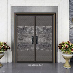 轻奢铝木装甲门SBL-L2003大吉大利