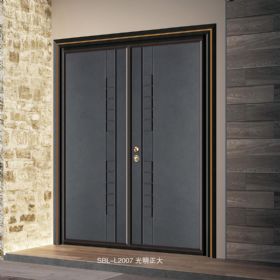 轻奢铝木装甲门SBL-L2007光明正大